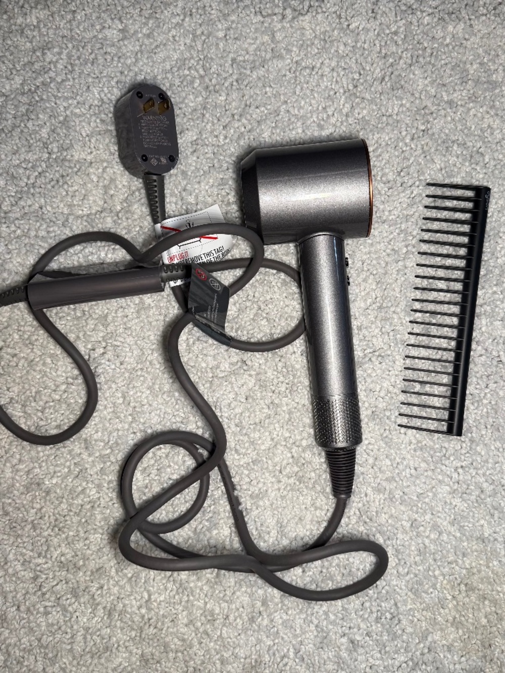 Dyson Supersonic HD07 Hair Dryer Iron/Copper w/ Case + Comb